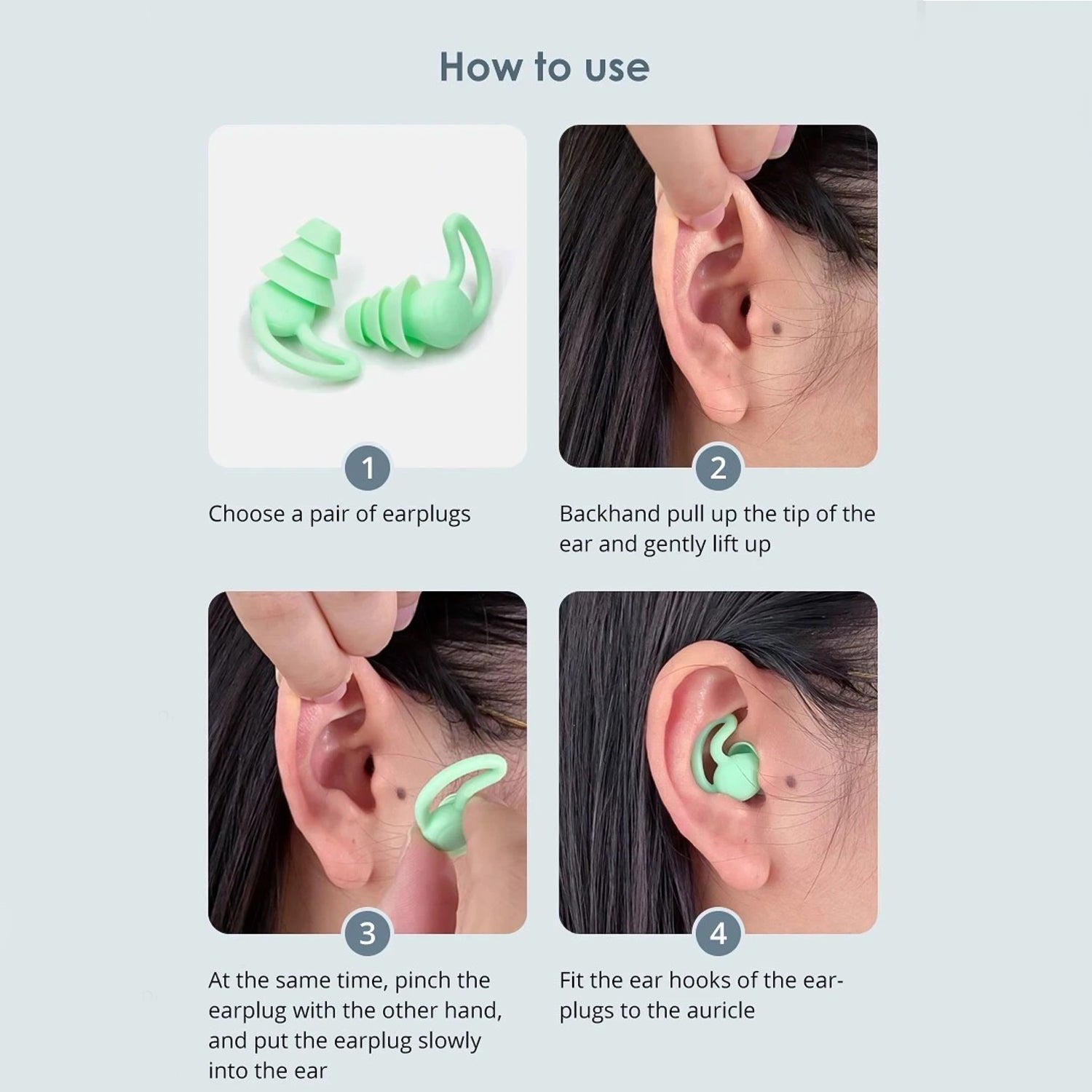 soft silicone noise reduction earplugs pack of 1