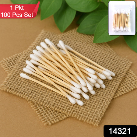 wooden cotton ear buds biodegradable 7 cm length pack of 100