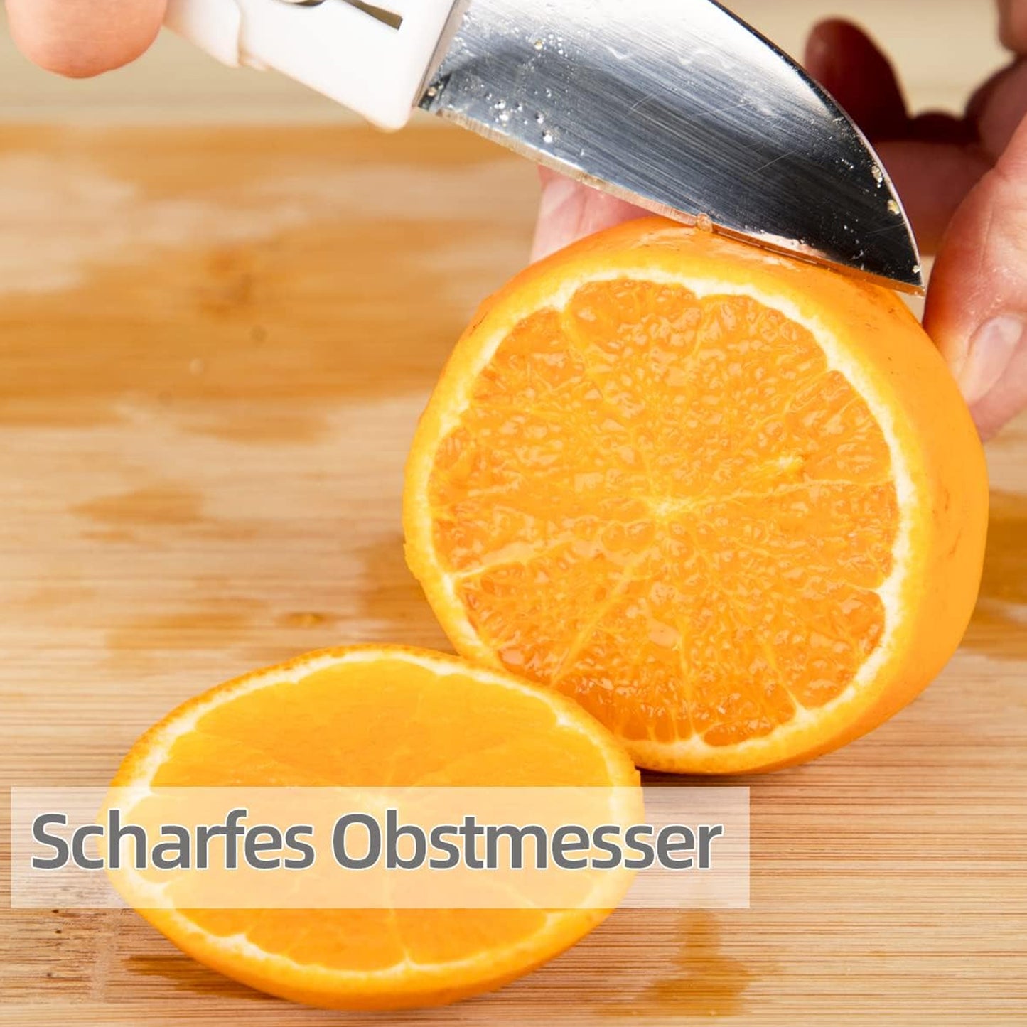 2-in-1 knife and peeler with stainless steel blades 15 cm length