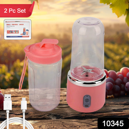 portable small juicer blender with 520ml capacity and water bottle pack of 2