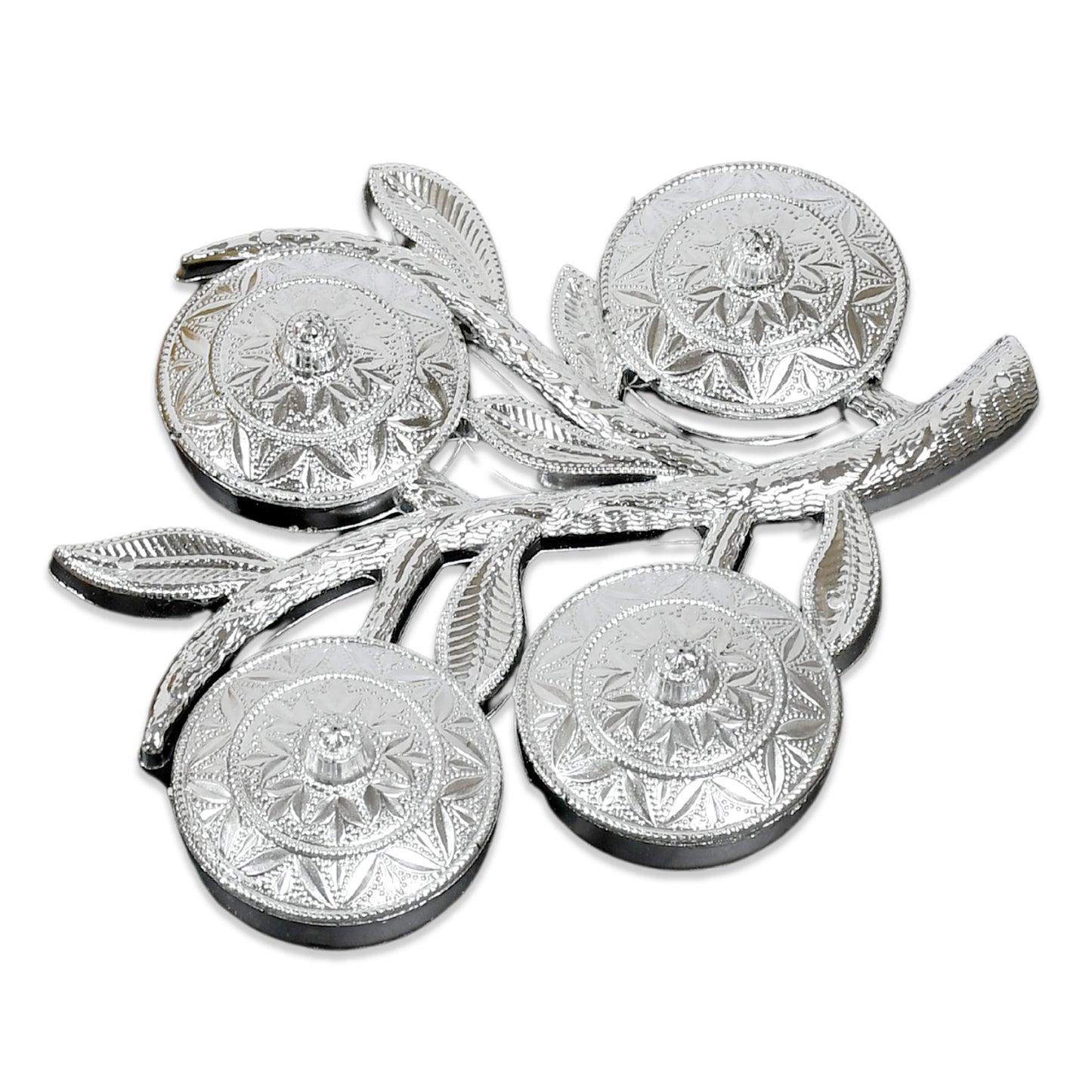 serving tray 24 cm with four compartments for snacks and dry fruits