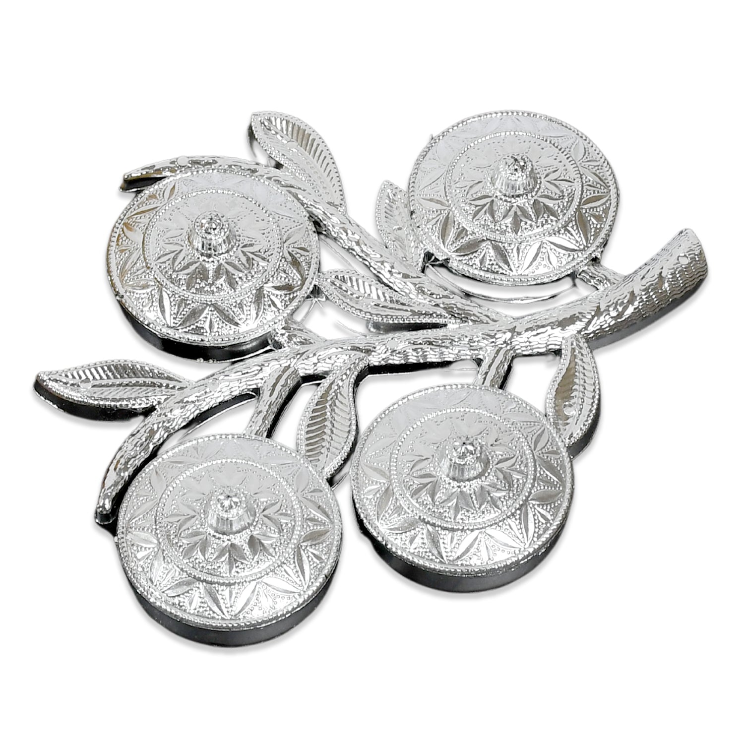 serving tray 24 cm with four compartments for snacks and dry fruits