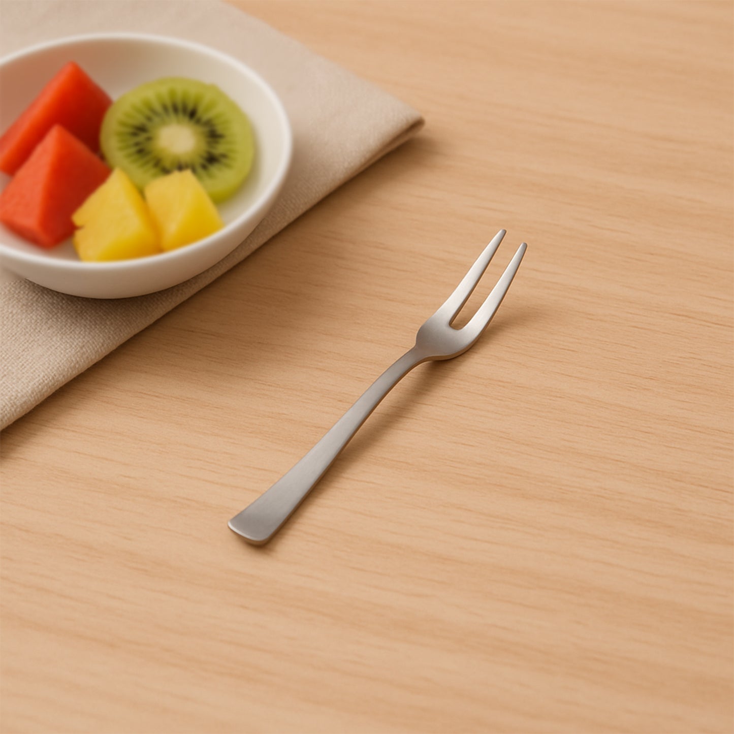 stainless steel fruit fork 6 pcs for snacks