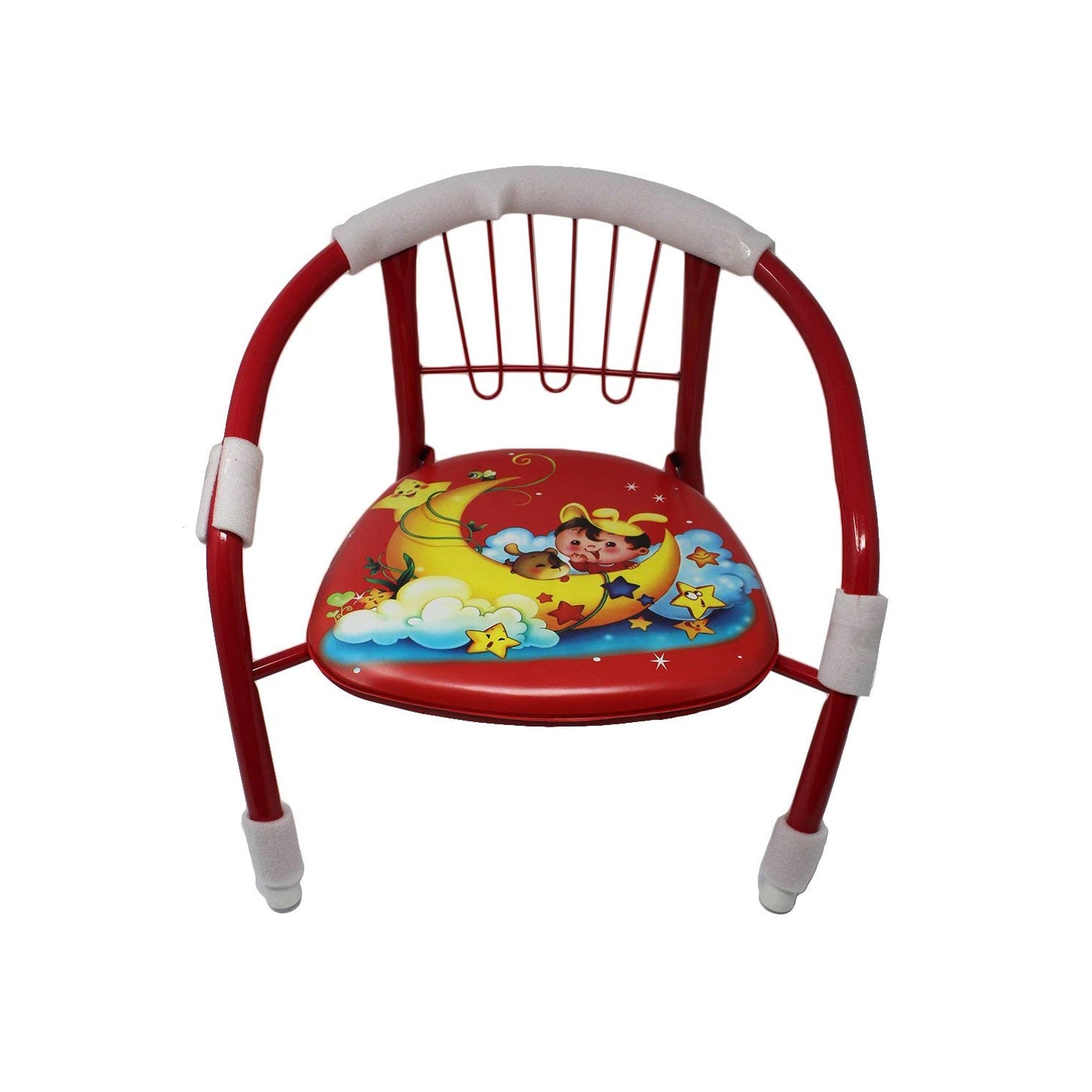 metal frame baby chair with soft cushion multicolor pack of 4
