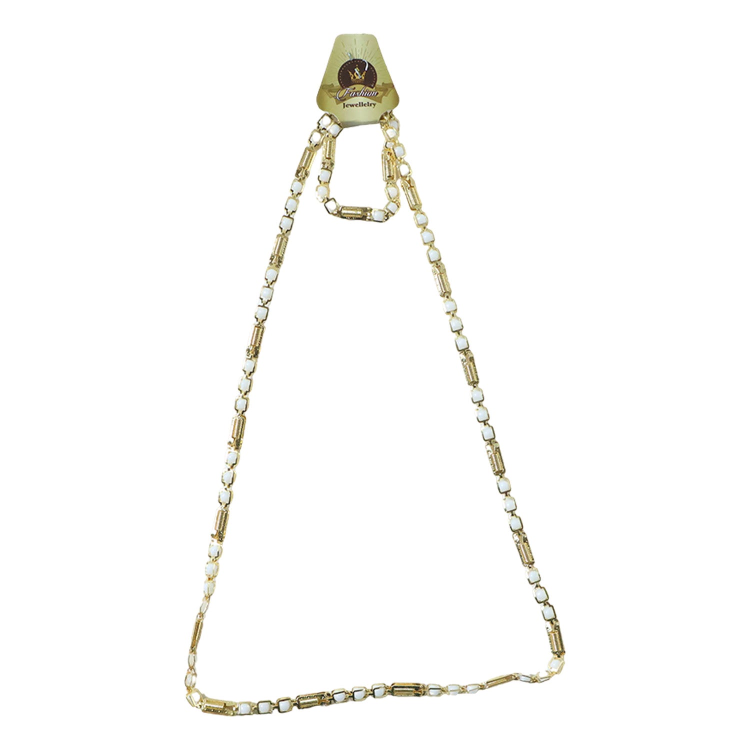gold-tone metal chain necklace 28 cm pack of 1