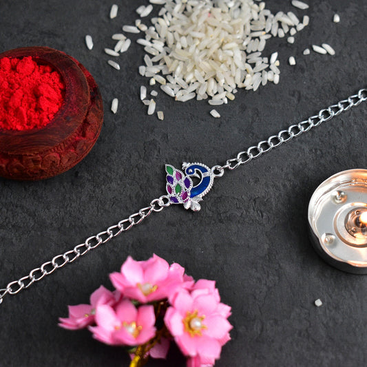 Traditional Peacock Design Rakhi