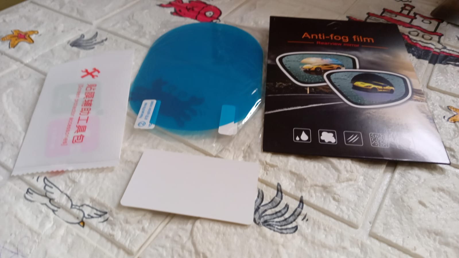 waterproof anti fog protective film for rearview car mirror 17x12 cm pack of 1