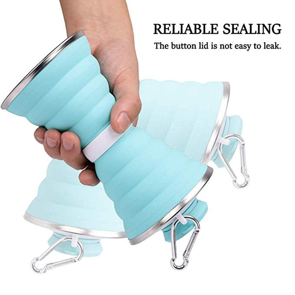 silicone traveling water bottle 110ml leak proof lightweight collapsible