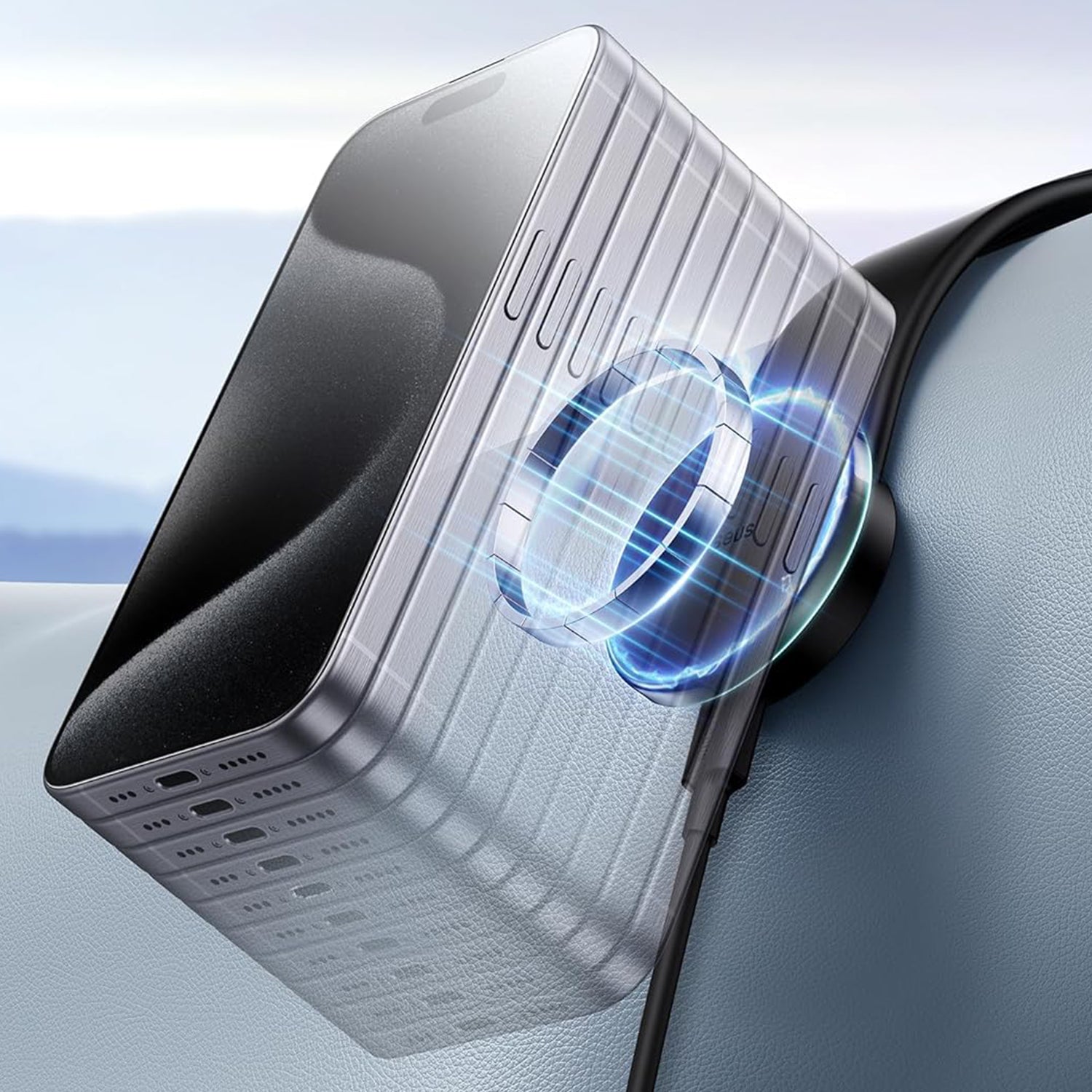 titanium alloy car mount charger 15w wireless phone holder pack of 1