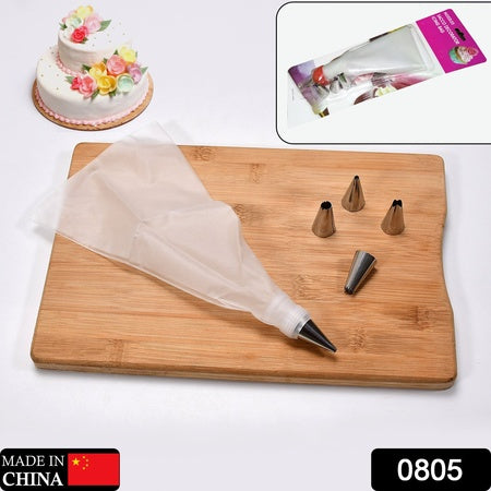 cake decorating nozzle with piping bag stainless steel