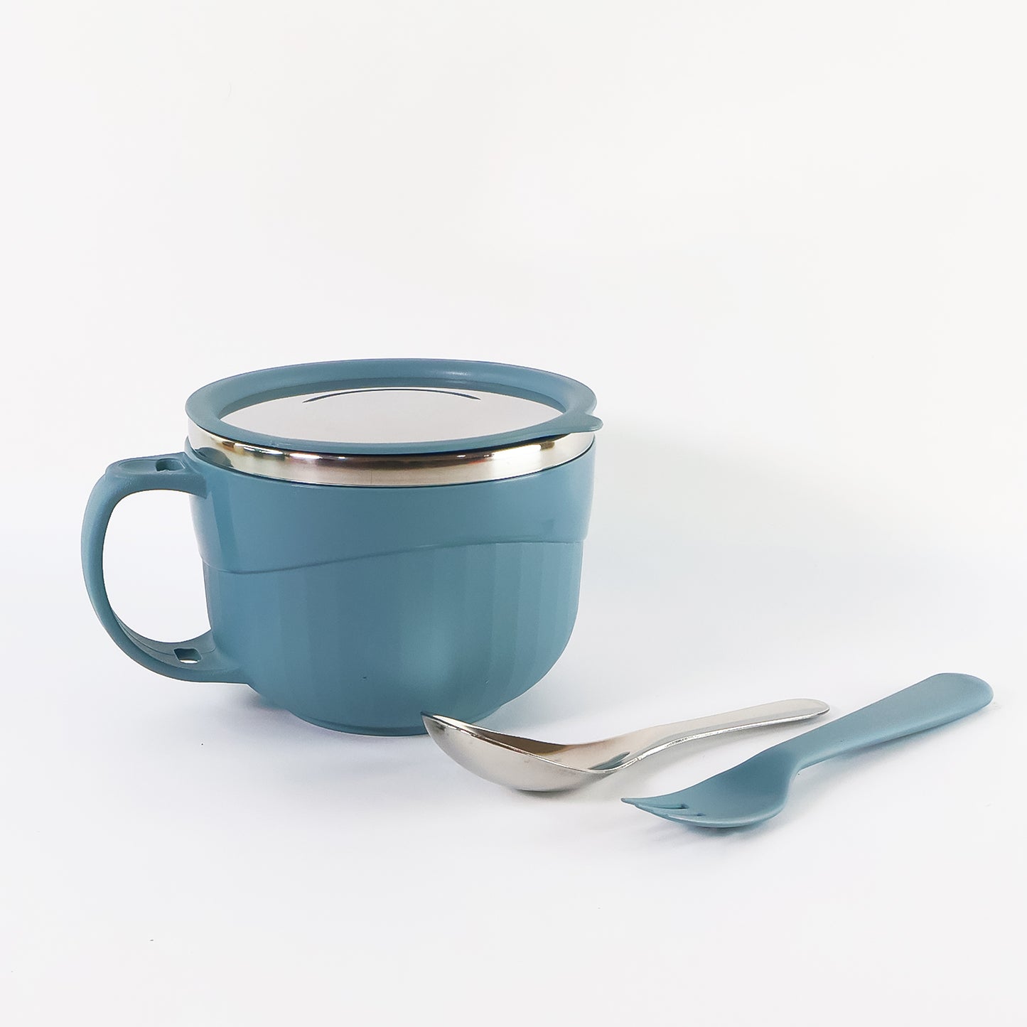 insulated soup noodle bowl 700 ml with airtight lid and utensils