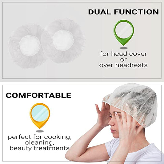 transparent plastic disposable shower caps pack of 12 for hair protection