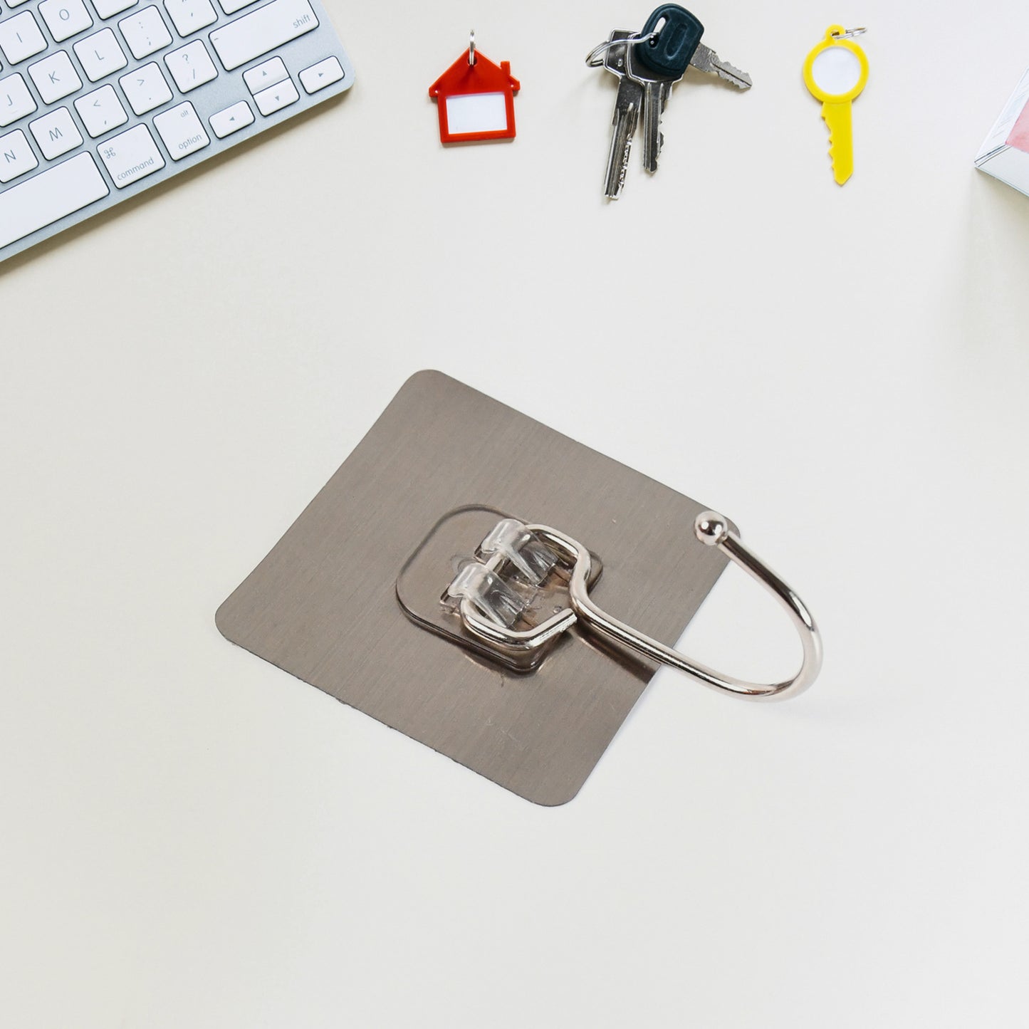 stainless steel self adhesive wall hook 9 cm x 7 cm x 4 cm