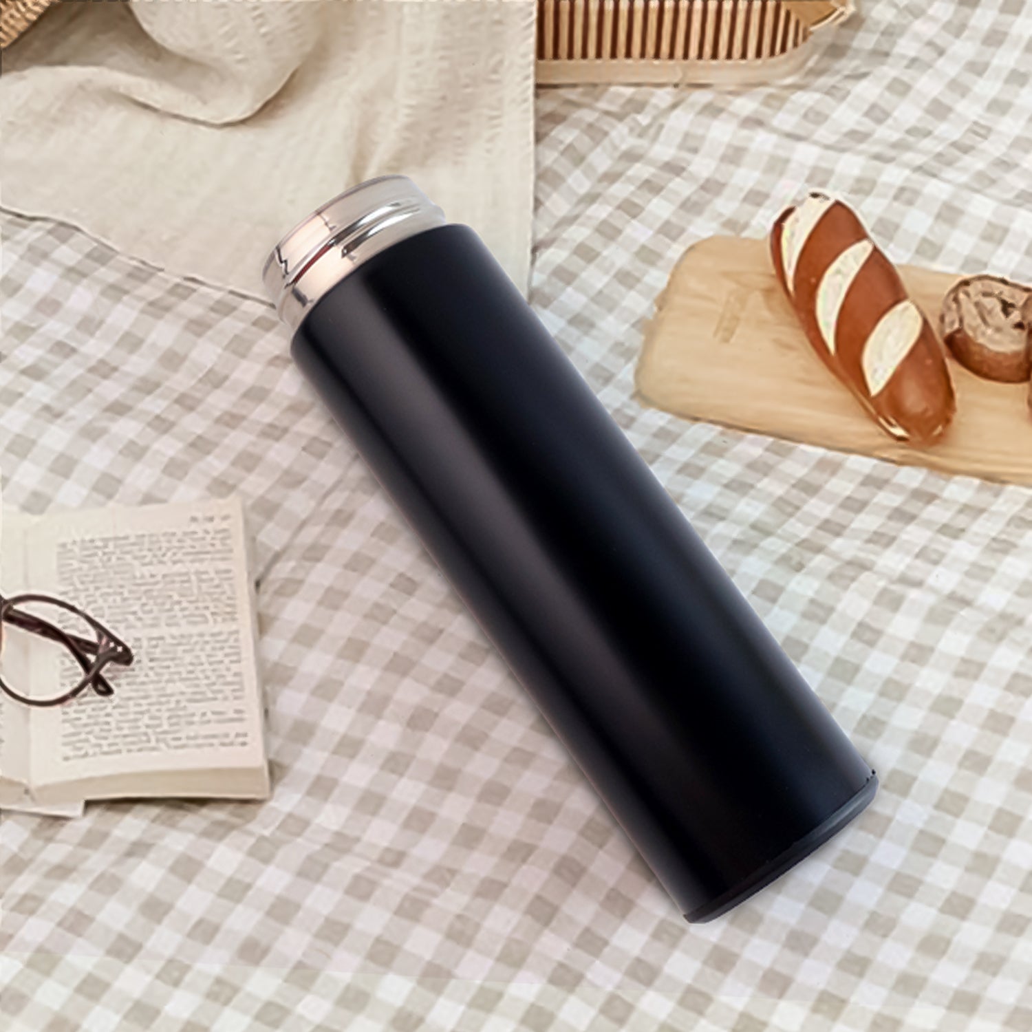 Black Vacuum Insulated Water Bottle (1 Pc  500ml)