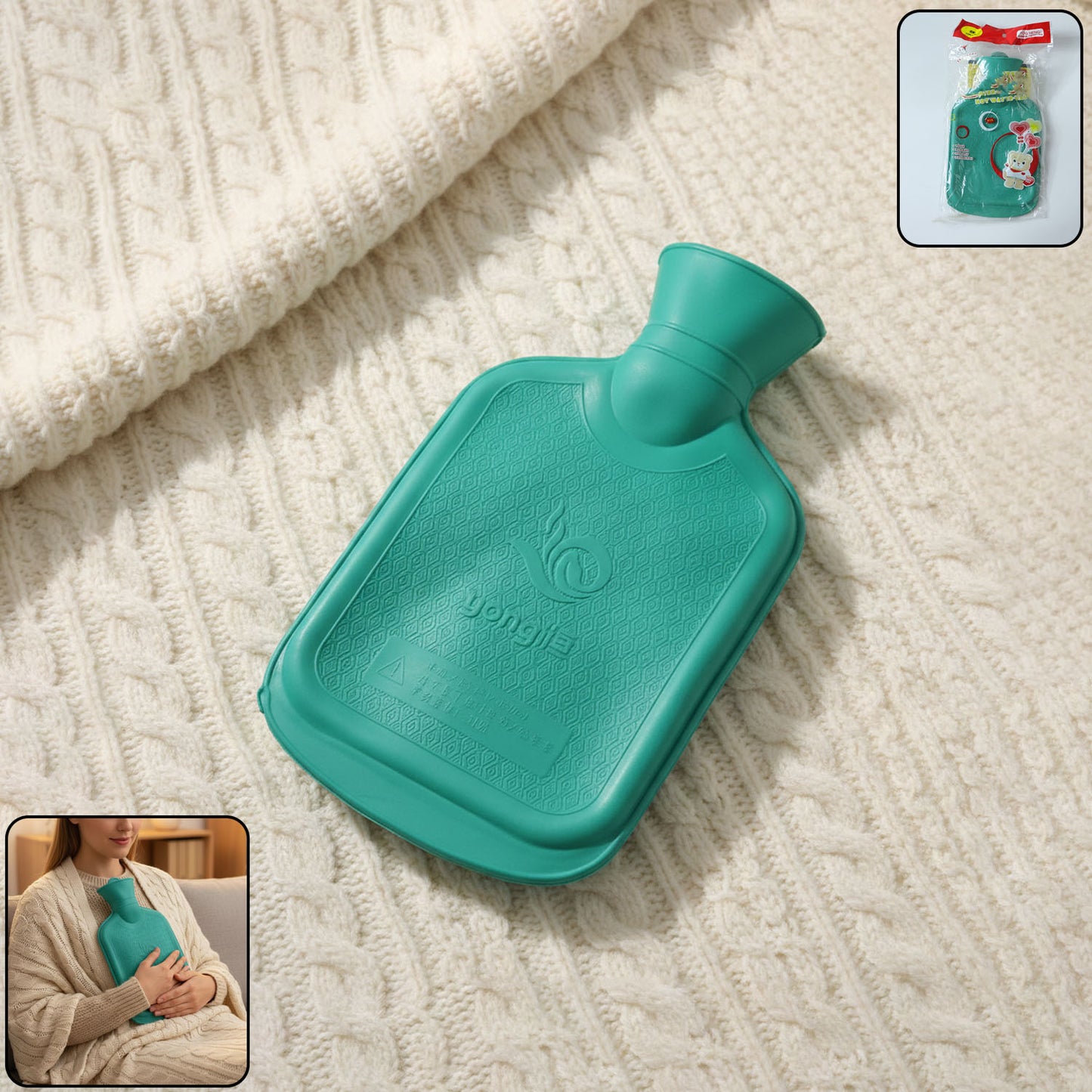 leak-proof flexible reusable hot water bottle 26 x 15.5 cm pack of 1