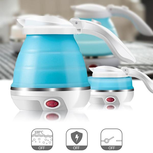 foldable silicone electric water kettle 0.6l for camping