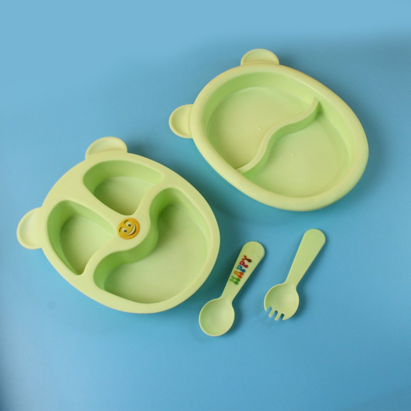 kids mealtime feeding set plastic pack of 4