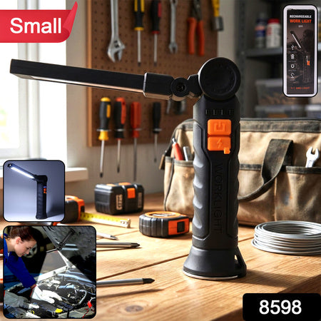 Compact Rechargeable Small Led Work Light With Adjustable Arm And Magnetic Base