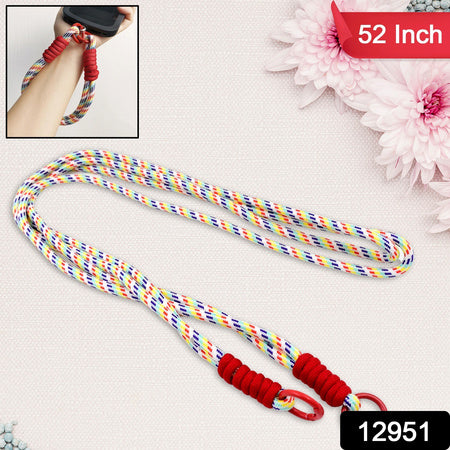 nylon phone lanyard with pvc patch 52 inch pack of 1 multicolor