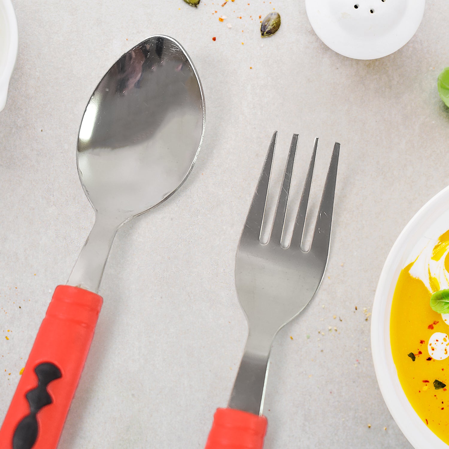 cutlery set 24-piece stainless steel and abs plastic for dining table