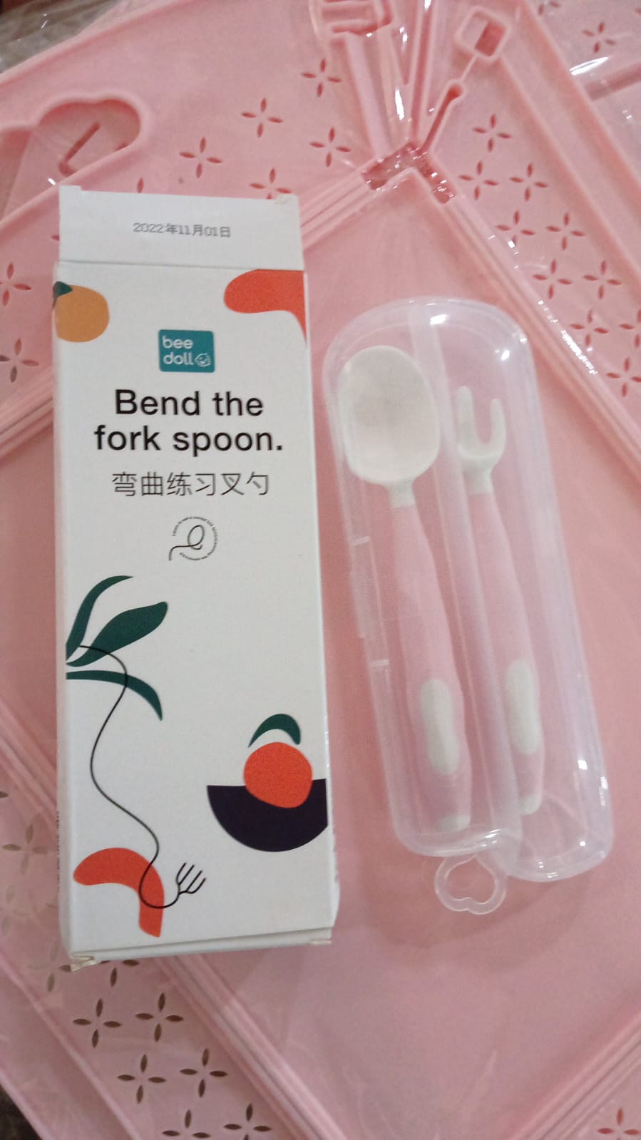 silicone bendable kids feeding spoon and fork set pack of 2