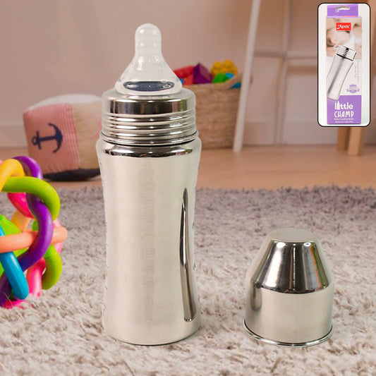 Apex Stainless Steel Little Champ Baby Feeding Bottle  (250 Ml)