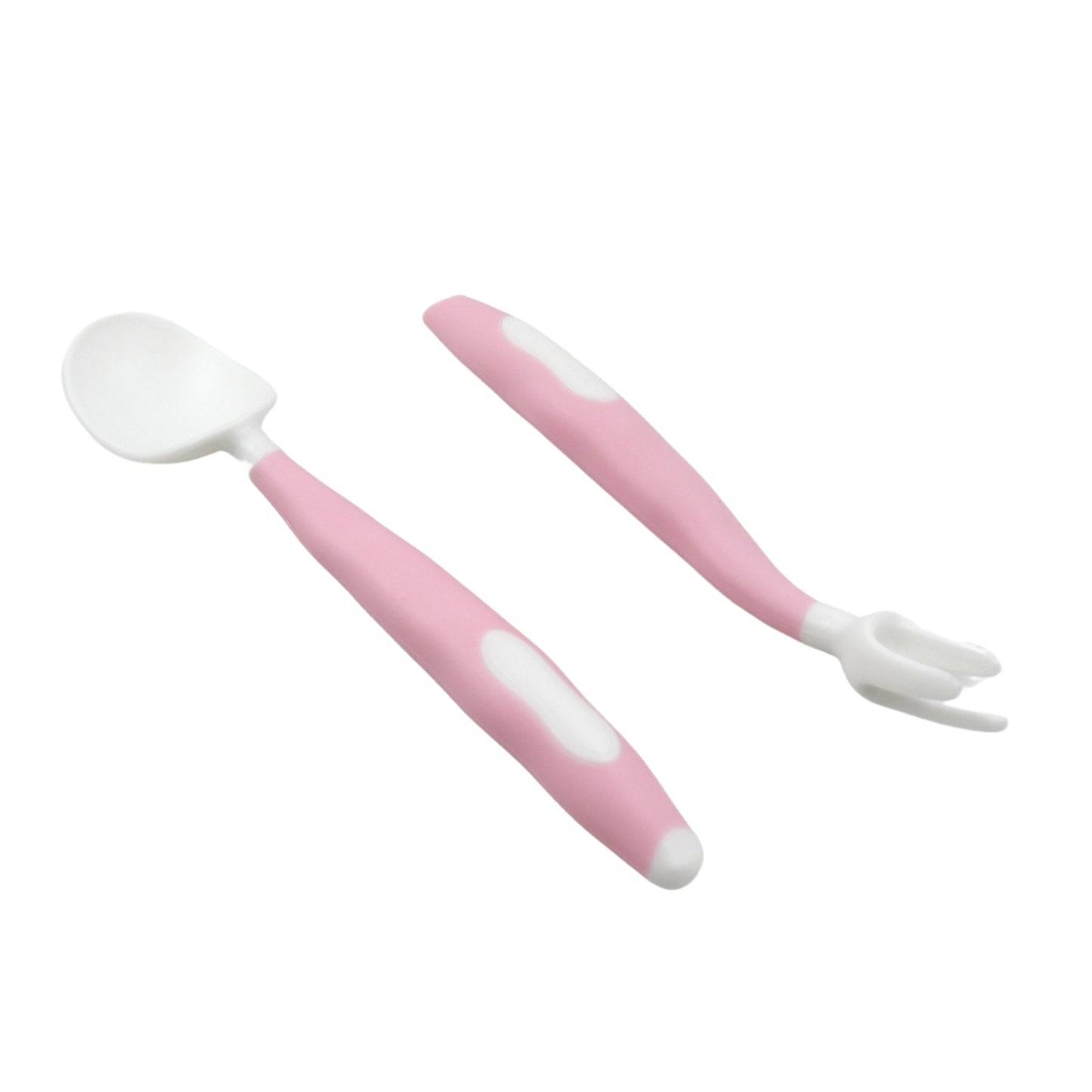 silicone bendable kids feeding spoon and fork set pack of 2