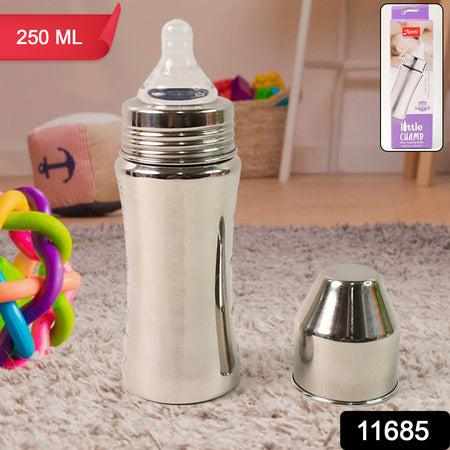 stainless steel baby feeding bottle 250 ml pack of 1