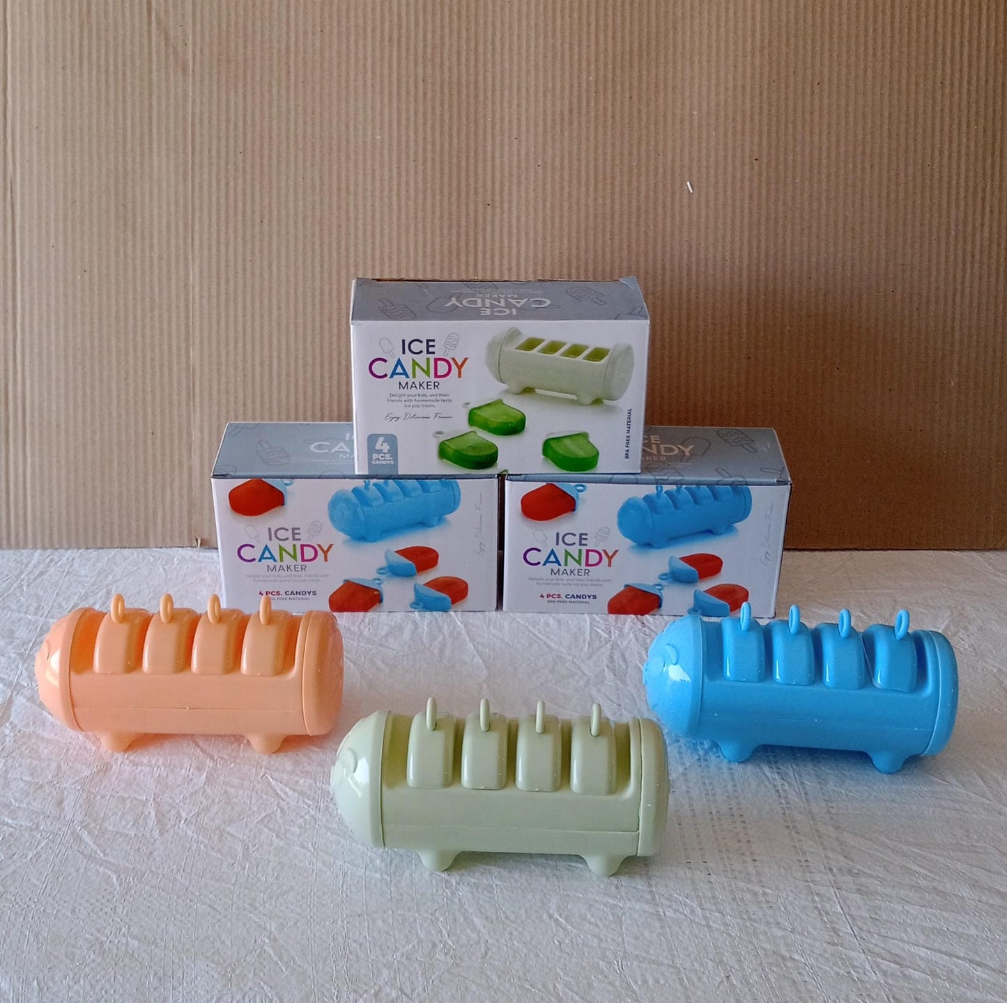 ice candy mold 19 cm plastic pack of 4 for popsicles
