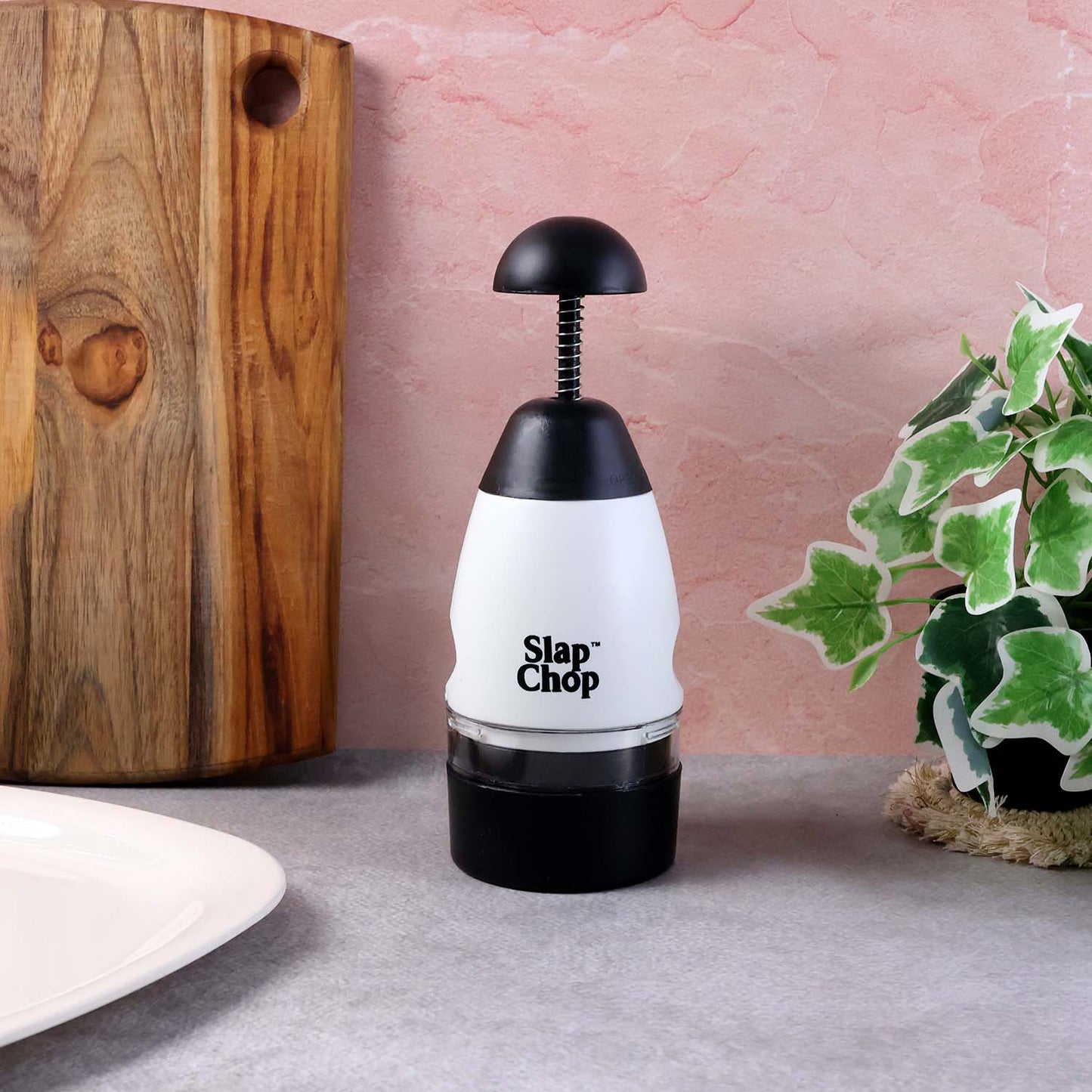 manual hand press vegetable fruit chopper compact size