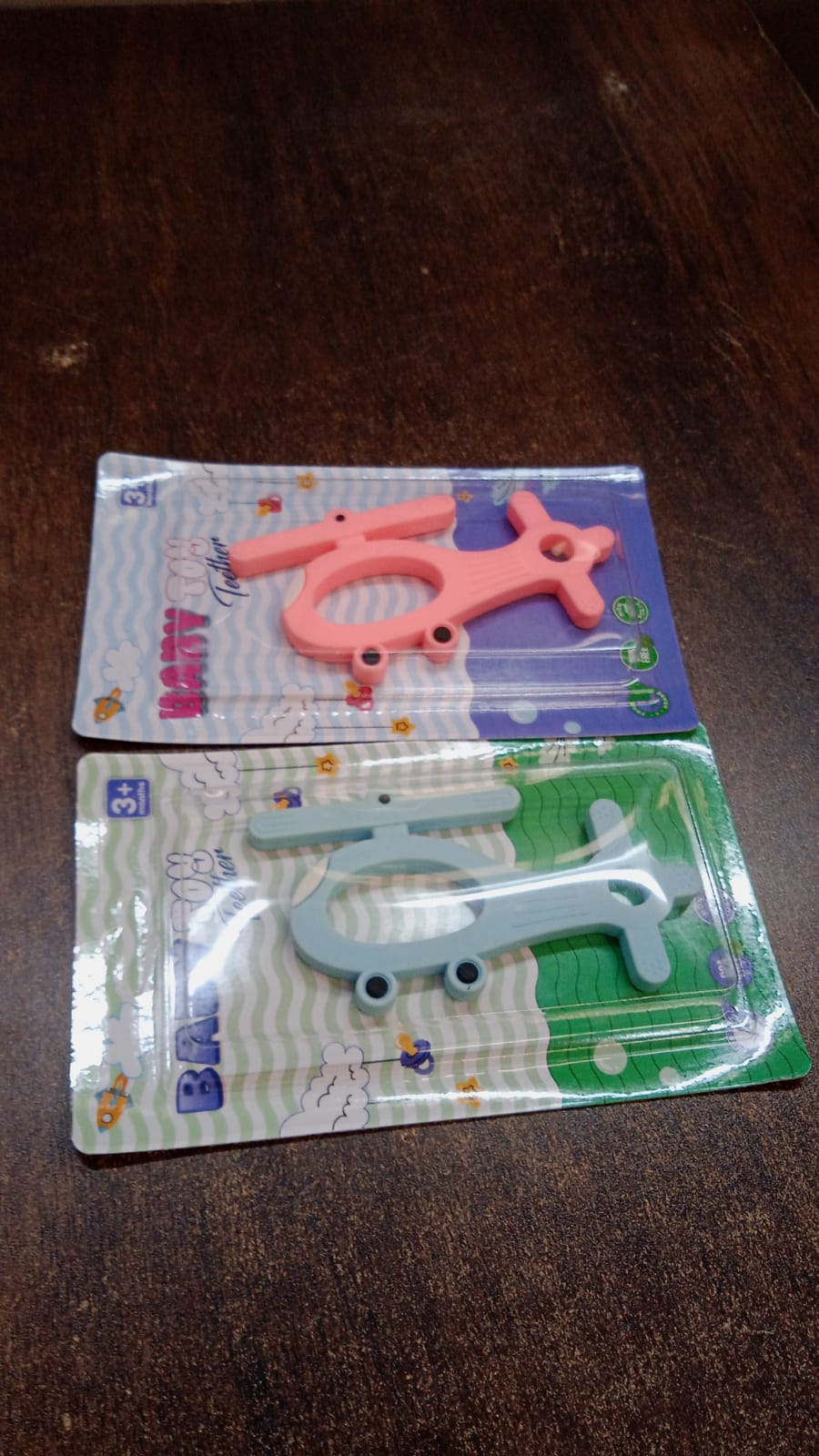 silicone helicopter shape teether for baby 17 cm pack of 1