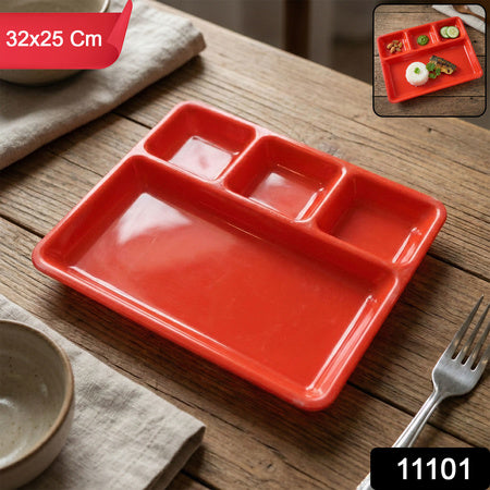 32  25 Cm Multipurpose Compartment Serving Tray (1 Pc)