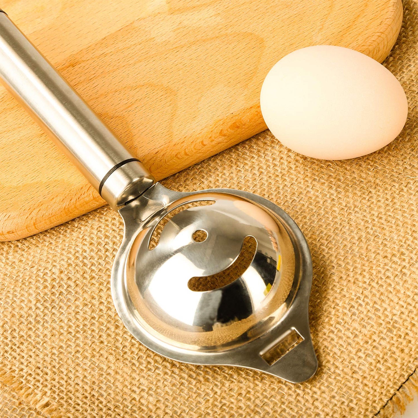 stainless steel egg separator tool with deep bowl design pack of 1