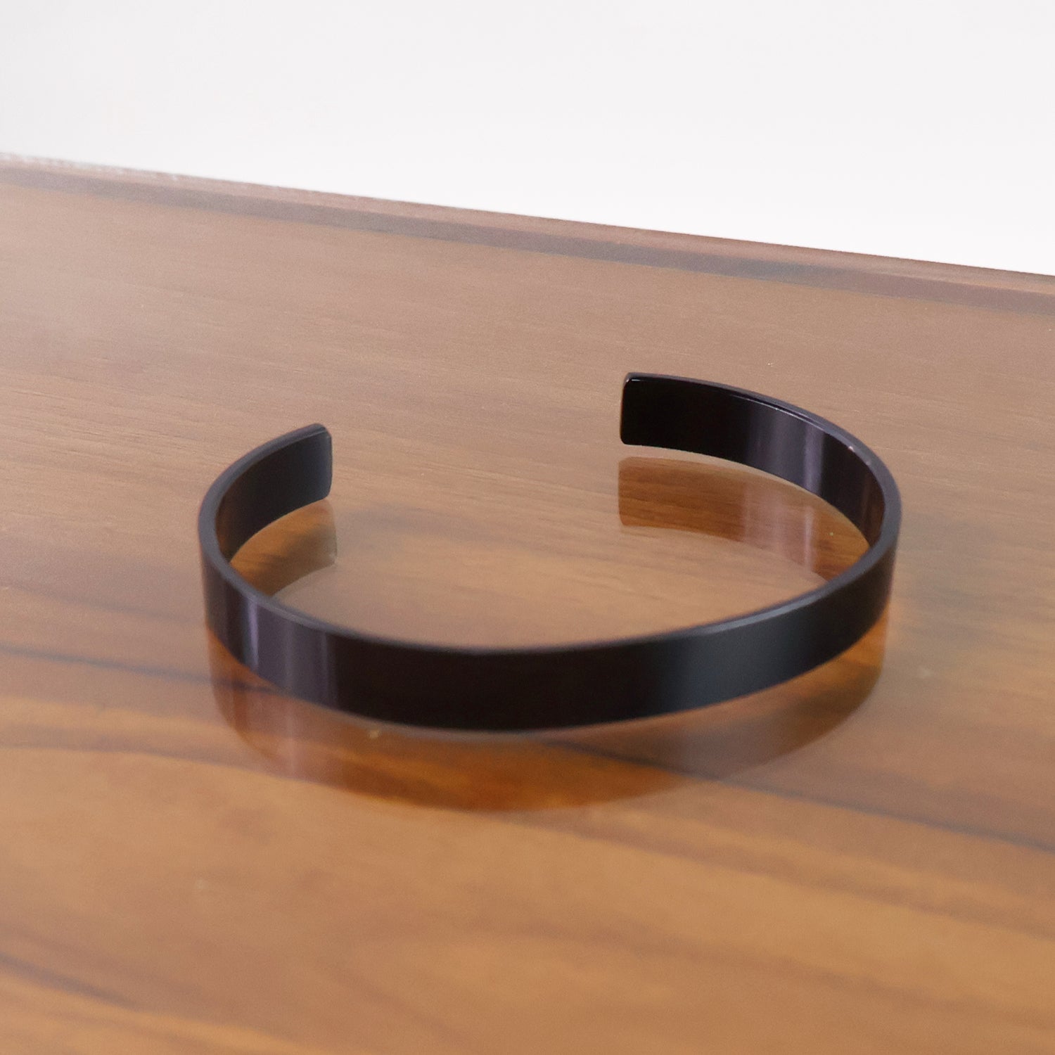 black-plated stainless steel kada bracelet 19 grams pack of 1