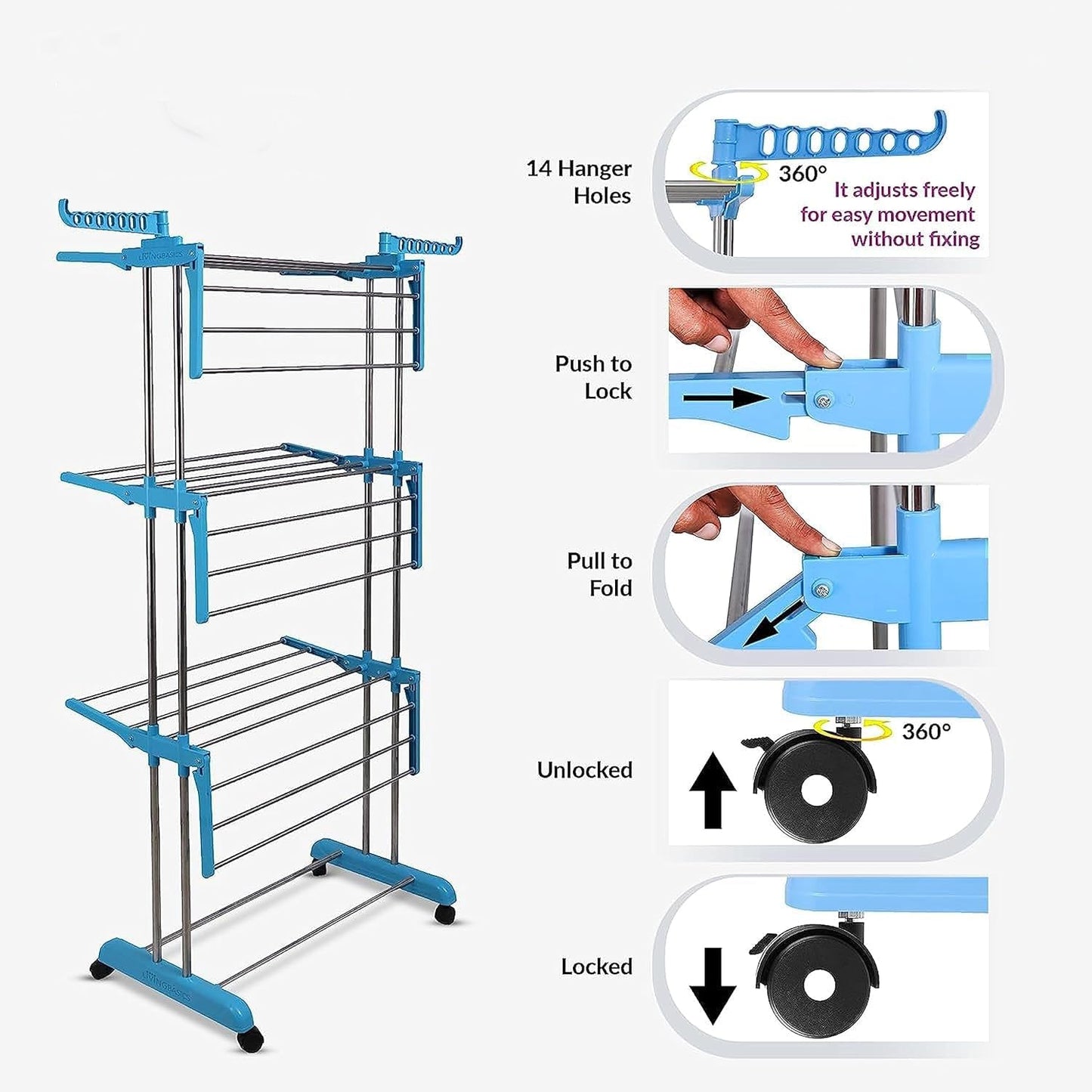 0733 Stainless Steel Cloth Drying Stand