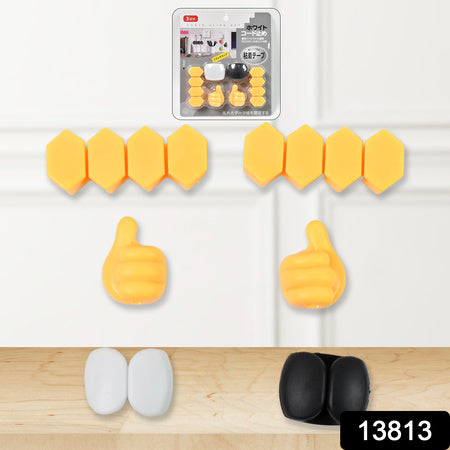 silicone self adhesive cable organizer hooks 6 pcs pack