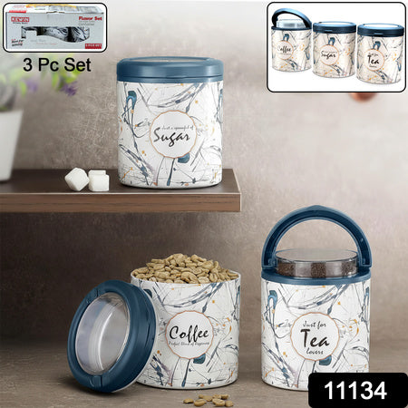 multipurpose plastic storage container set of 3 for kitchen use with airtight lids