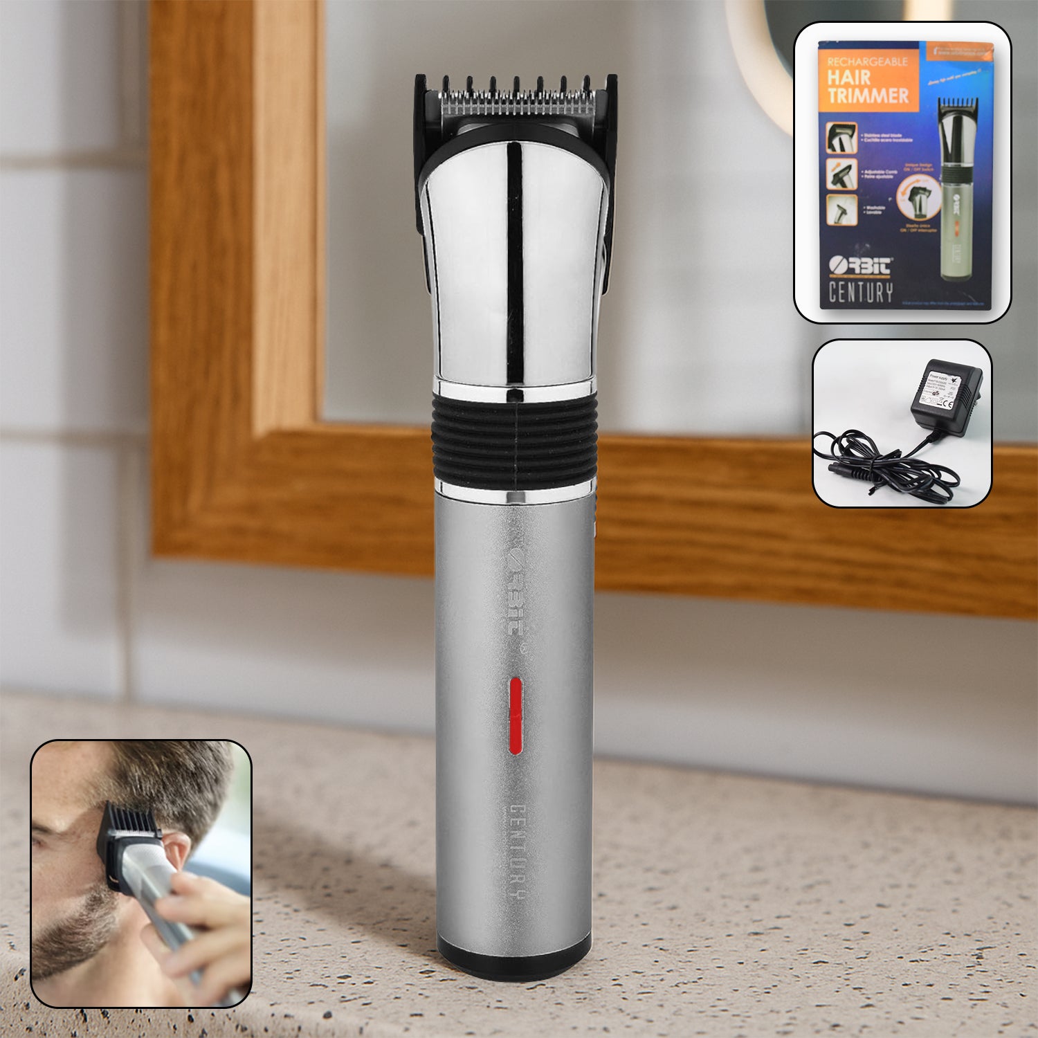 stainless steel rechargeable hair trimmer for men pack of 1