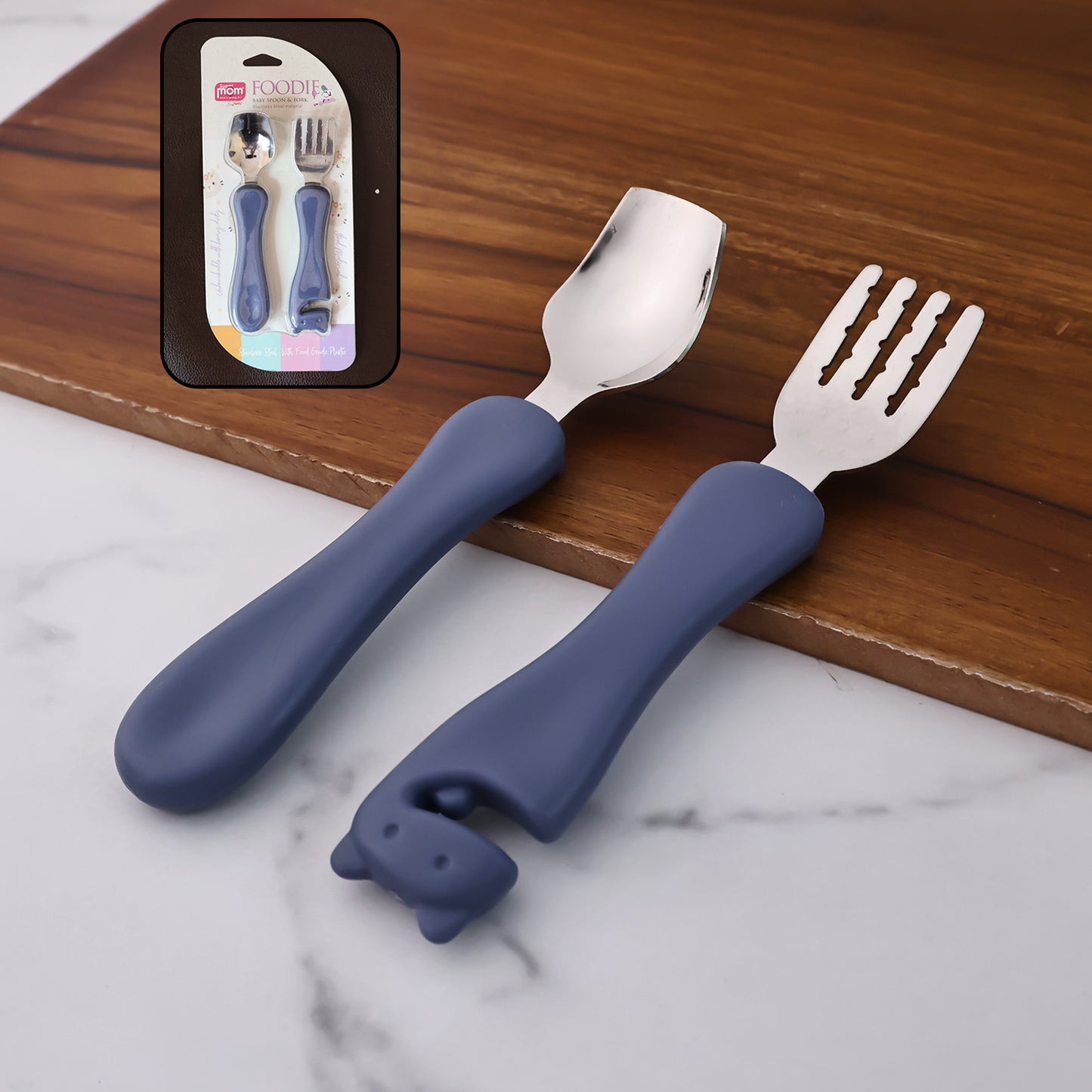 stainless steel spoon fork set for kids pack of 2