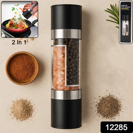 2-in-1 salt and pepper grinder stainless steel 216 g
