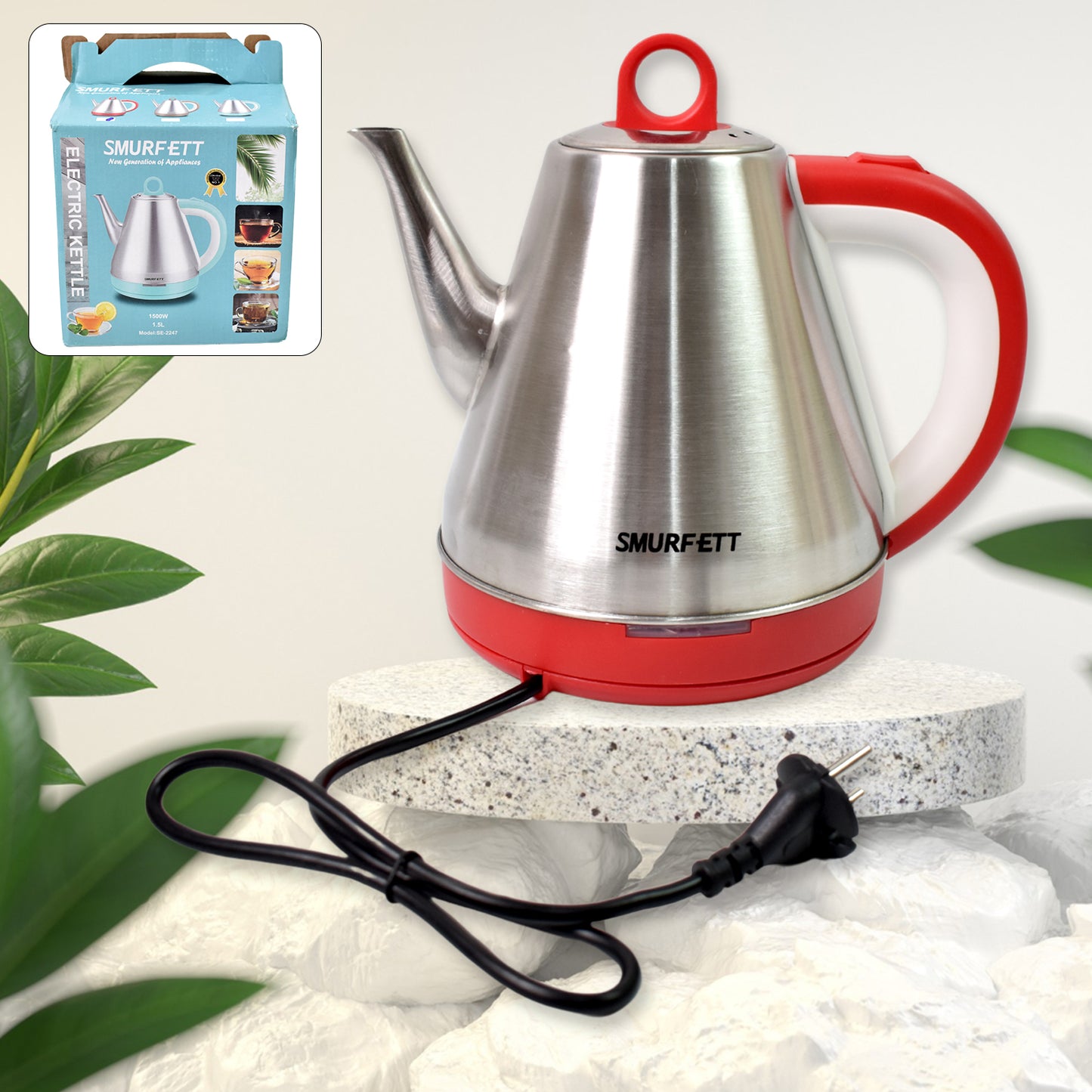 electric kettle 1.5 ltr stainless steel for home use