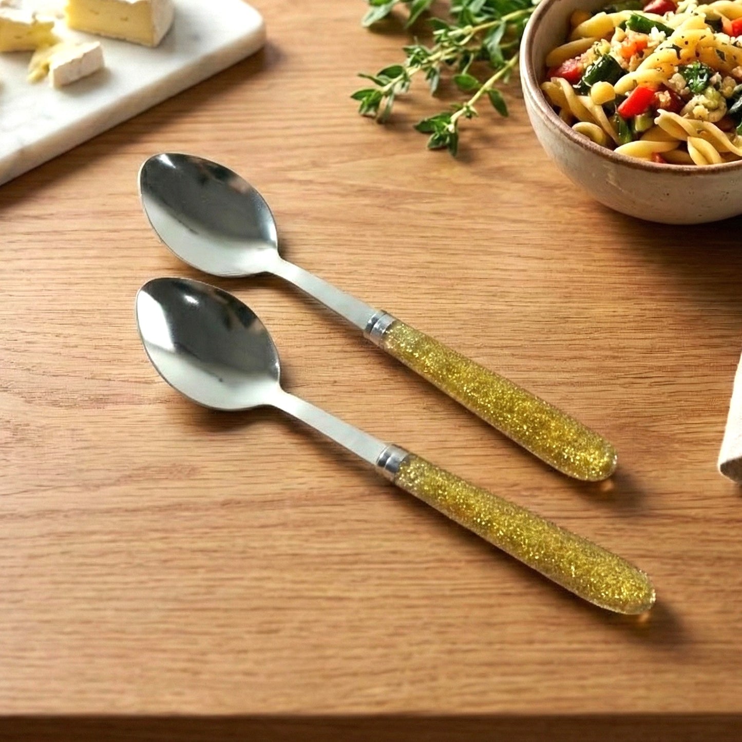 stainless steel dining spoon set pack of 2 for daily use