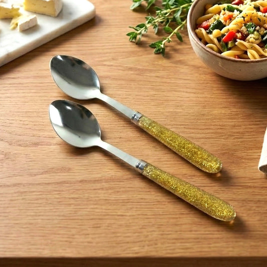 stainless steel dining spoon set pack of 2 for daily use