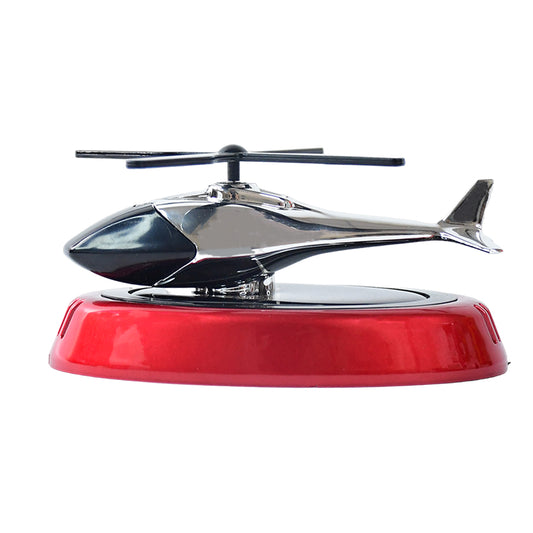 alloy and plastic solar-powered rotating helicopter car air freshener pack of 1