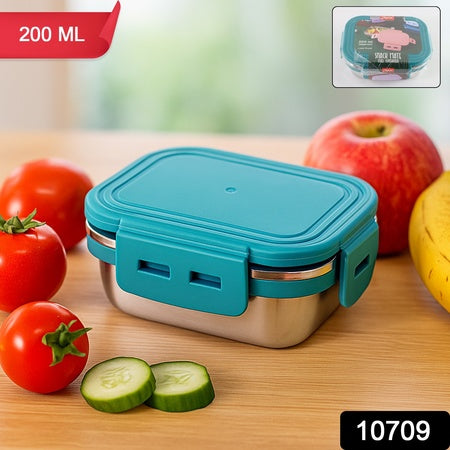 mini stack plate food container 200 ml stainless steel