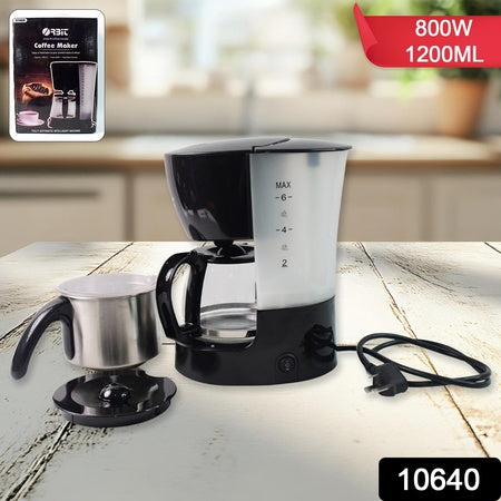 automatic drip coffee maker with 1200ml capacity glass carafe