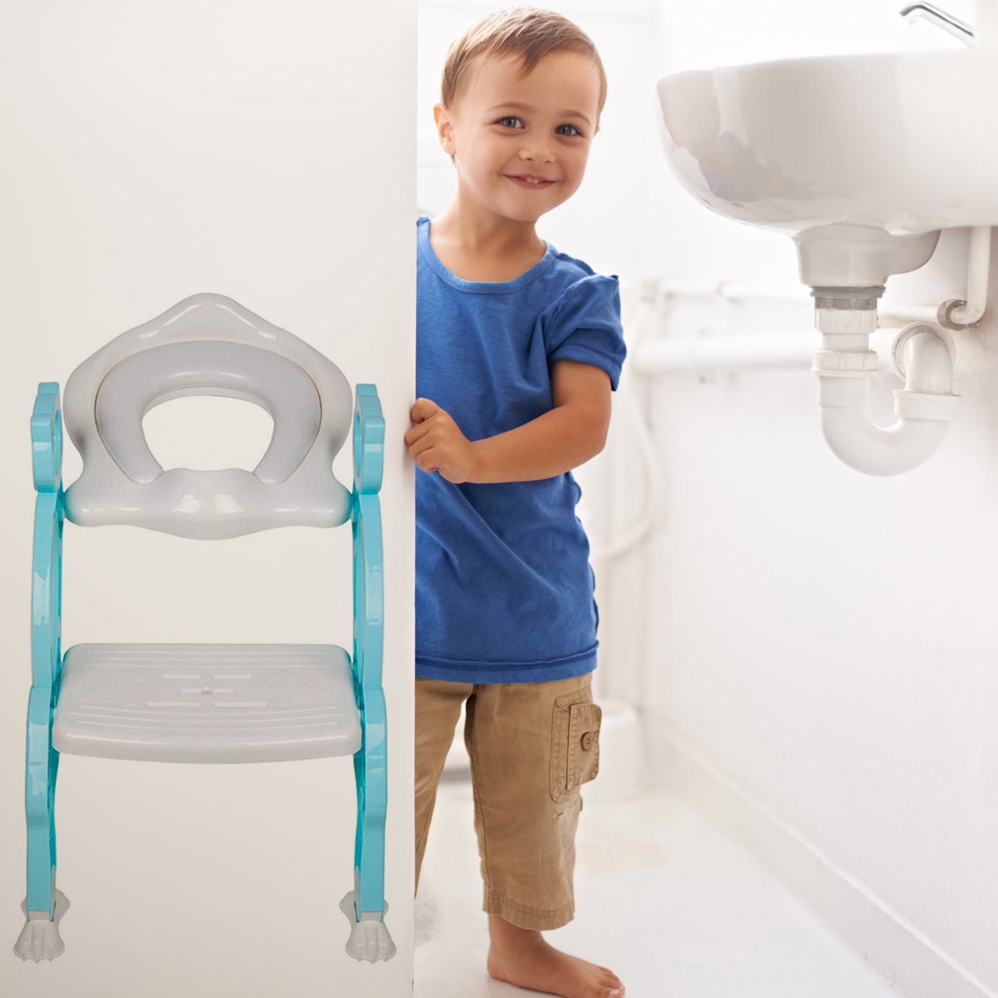 pp plastic potty training toilet seat with step stool ladder for kids pack of 1