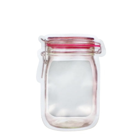 plastic food storage jar 500ml with airtight zipper seal