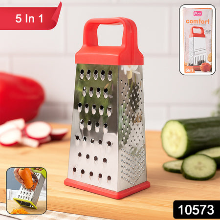5-in-1 stainless steel grater and slicer kitchen tool