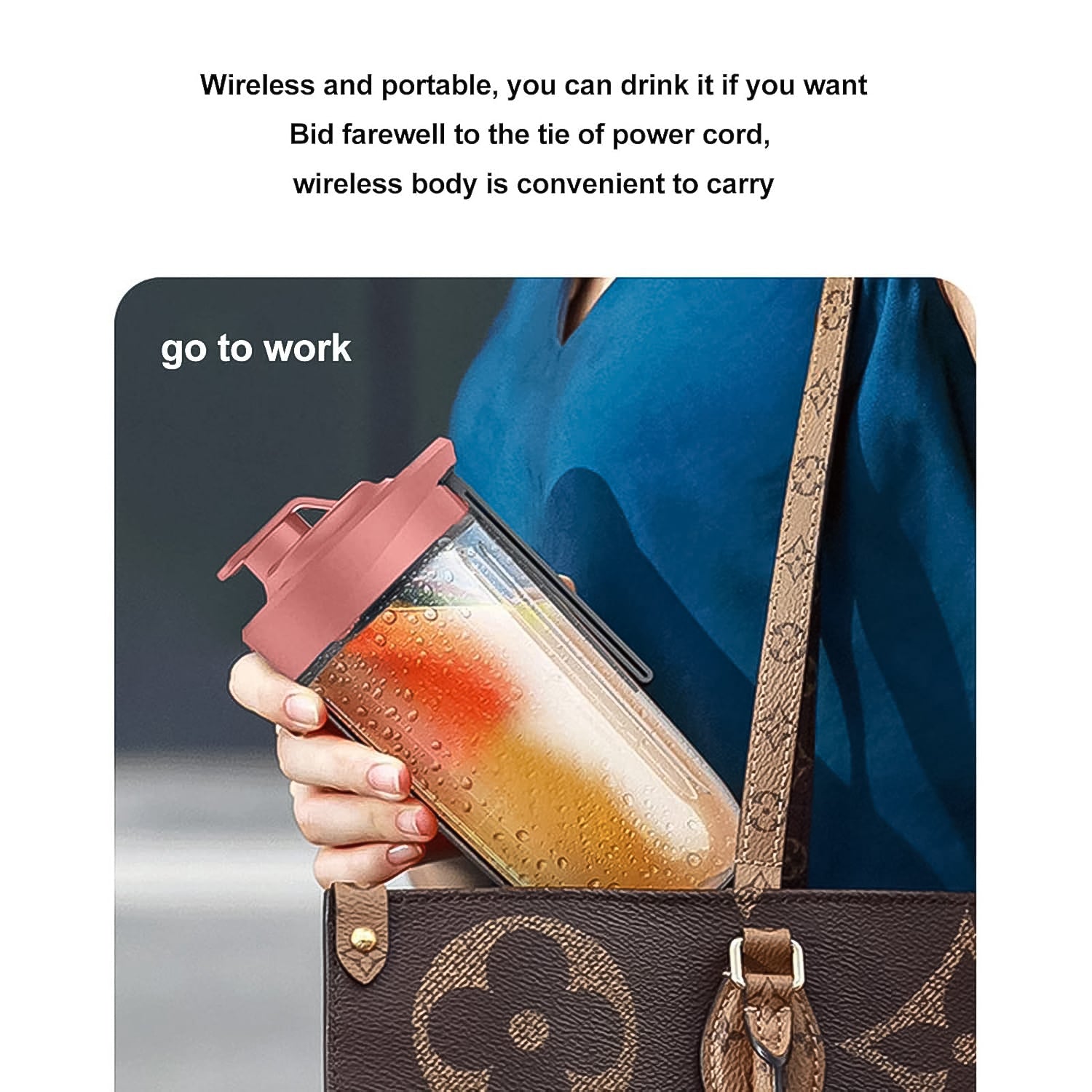 portable small juicer blender with 520ml capacity and water bottle pack of 2